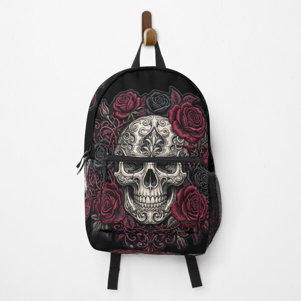 Item preview, Skull with Rose Wreath — Embroidery Style designed and sold by David Mateo ArtWorks.