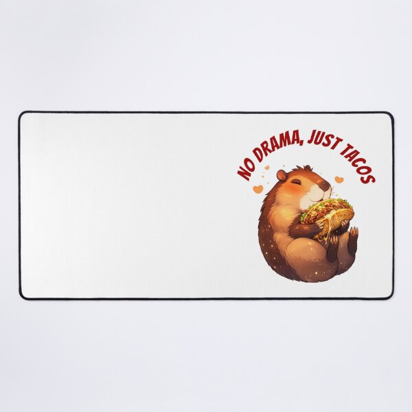 Item preview, Cute Kawaii Capybara Eating Dubai Gourmet Taco Sticker designed and sold by Dinaelsherkawy.