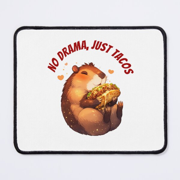 Item preview, Cute Kawaii Capybara Eating Dubai Gourmet Taco Sticker designed and sold by Dinaelsherkawy.