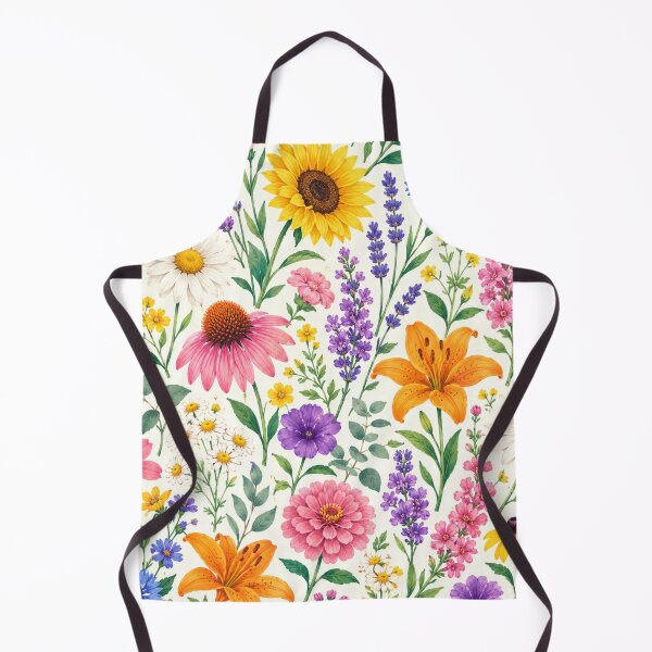 Item preview, Colorful Wildflower Botanical Pattern | Watercolor Meadow Flowers Illustration designed and sold by DreamPixelPrint.