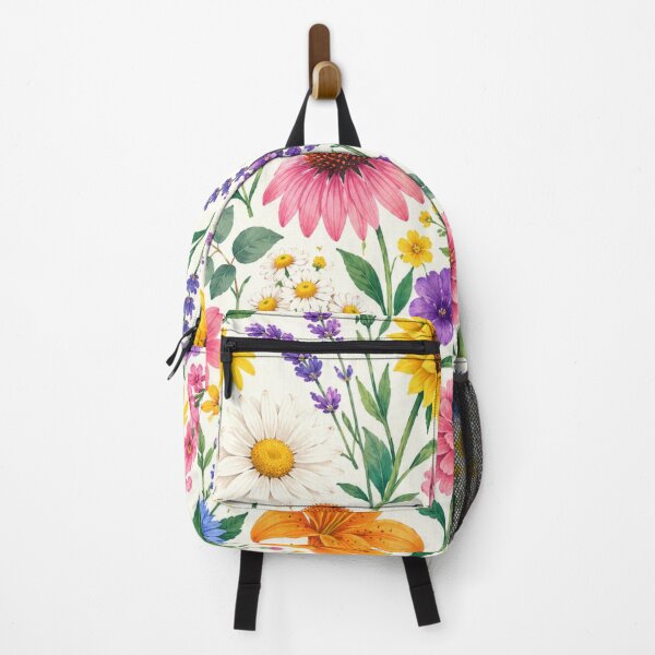 Item preview, Colorful Wildflower Botanical Pattern | Watercolor Meadow Flowers Illustration designed and sold by DreamPixelPrint.