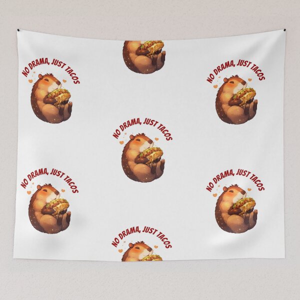 Item preview, Cute Kawaii Capybara Eating Dubai Gourmet Taco Sticker designed and sold by Dinaelsherkawy.