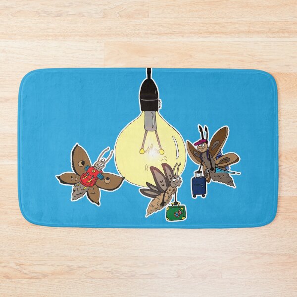 Item preview, Funny Travel Bugs Moth Cartoon | Cute Moths Vacation Lamp Meme designed and sold by MyxaART.