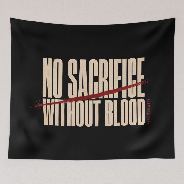 Item preview, Carmilla No Sacrifice Without Blood Gothic Quote Vampire Art designed and sold by Fenay Designs.