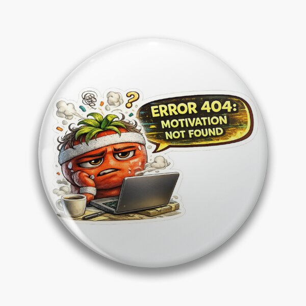 Item preview, Error 404 Motivation Not Found Funny Burnt Out Tomato IT Work Humor designed and sold by Bhinfy.