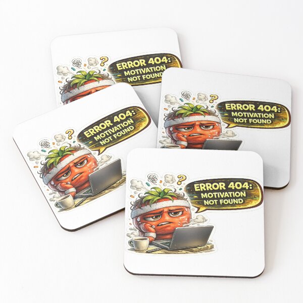 Item preview, Error 404 Motivation Not Found Funny Burnt Out Tomato IT Work Humor designed and sold by Bhinfy.