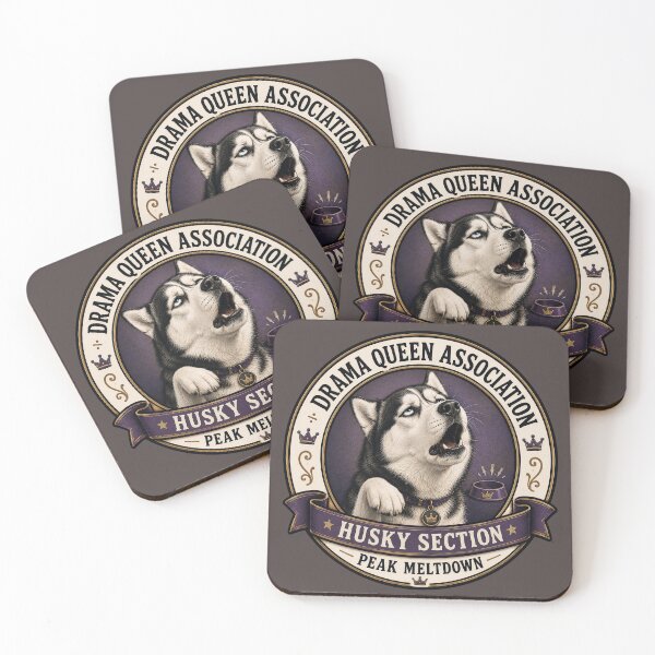 Item preview, Drama Queen Association - Husky Section - Peak Meltdown/ Funny Husky Badge Logo  designed and sold by Halejo68.