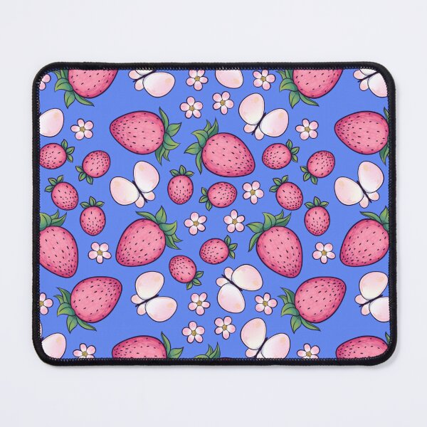 Item preview, Cute blue strawberry pattern  designed and sold by feannaart.