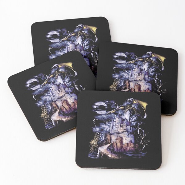Item preview, Dark Fantasy Dragon Castle Gothic Medieval Art designed and sold by KAWKAW-DRHM.