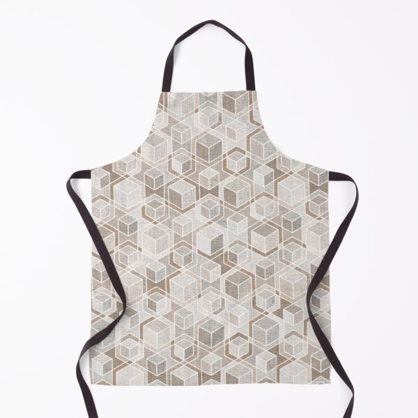 Item preview, Warm Neutral Linen Textured Hexagon Cubes designed and sold by micklyn.