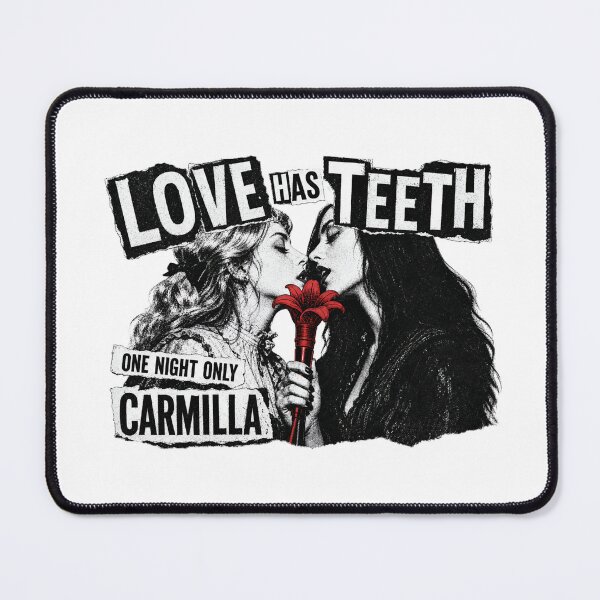 Item preview, Carmilla Love Has Teeth Retro Punk Sapphic Vampire Art designed and sold by Fenay Designs.
