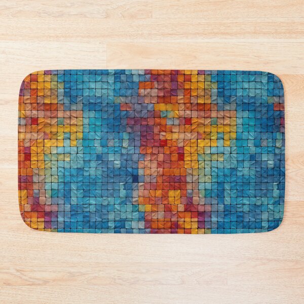 Item preview, Plastic Pixel Mosaic Grid Seamless Photo Texture designed and sold by DigitaICraft.