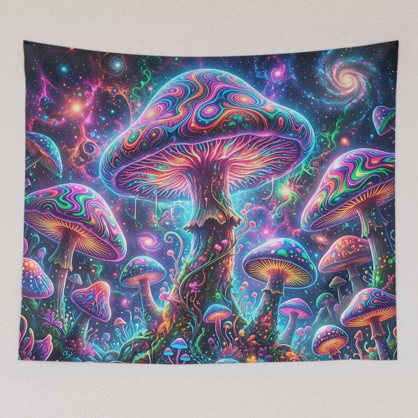 Item preview, Neon Mushroom Universe – Psychedelic Forest Trip 3 designed and sold by RH Design Lab.
