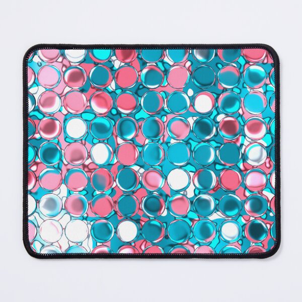 Item preview, Iridescent Water Bubbles and Pink Pearl Grid designed and sold by vasanthrajark.