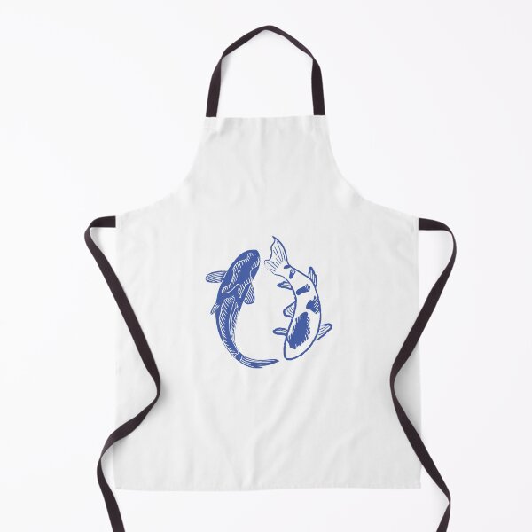 Item preview, Blue Koi Fish Yin Yang Illustration designed and sold by DailyDoodlesBySumbul.