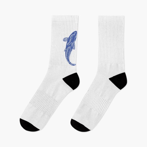 Item preview, Blue Koi Fish Yin Yang Illustration designed and sold by DailyDoodlesBySumbul.