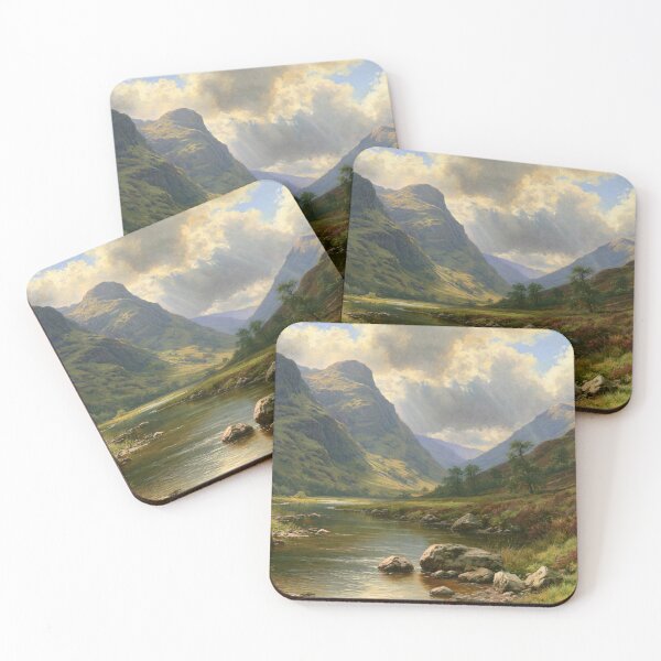 Item preview, Dramatic Glencoe Scottish Highlands Landscape | The Three Sisters Peaks Art Print | Wall Art designed and sold by Amber Sky Creations.