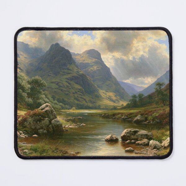 Item preview, Dramatic Glencoe Scottish Highlands Landscape | The Three Sisters Peaks Art Print | Wall Art designed and sold by Amber Sky Creations.