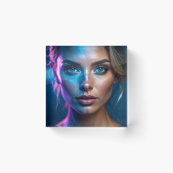Item preview, Luminous Neon Blonde Fashion Portrait designed and sold by ToxicInkArt.