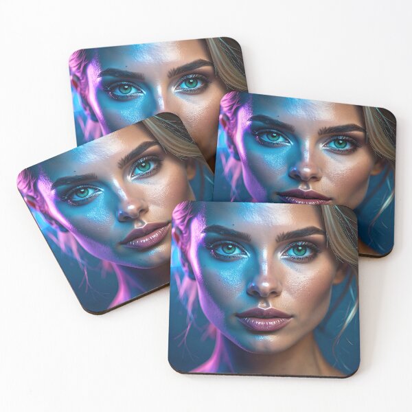Item preview, Luminous Neon Blonde Fashion Portrait designed and sold by ToxicInkArt.