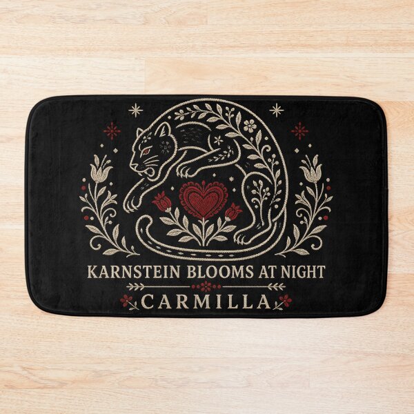 Item preview, Carmilla Karnstein Blooms At Night Folk Art Black Cat designed and sold by Fenay Designs.