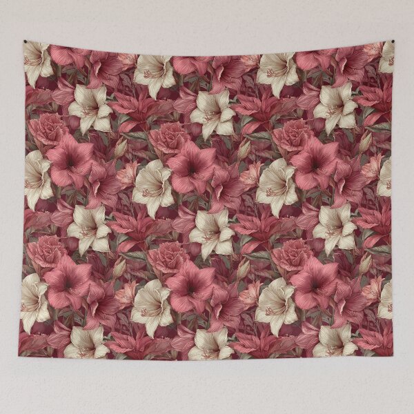 Item preview, Vibrant Amaryllis Texture  - Birthday Flower Pattern   - Birthday Gifts For Her designed and sold by RoyalStarsPatts.
