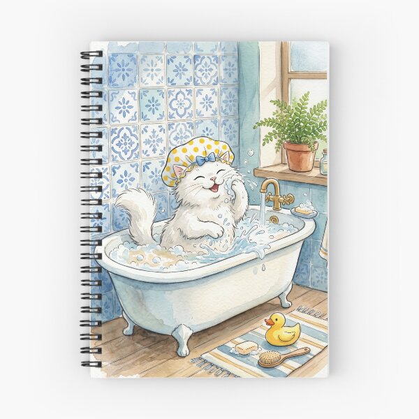 Item preview, Cat Taking a Bubble Bath designed and sold by AnnArtshock.
