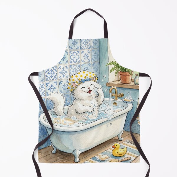 Item preview, Cat Taking a Bubble Bath designed and sold by AnnArtshock.