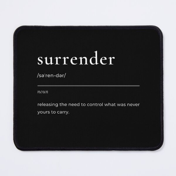 Item preview, Surrender Definition Print | Let Go Quote Minimalist Typography Shirt designed and sold by Lynn Creates.
