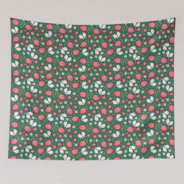 Item preview, Cute green strawberry pattern designed and sold by feannaart.