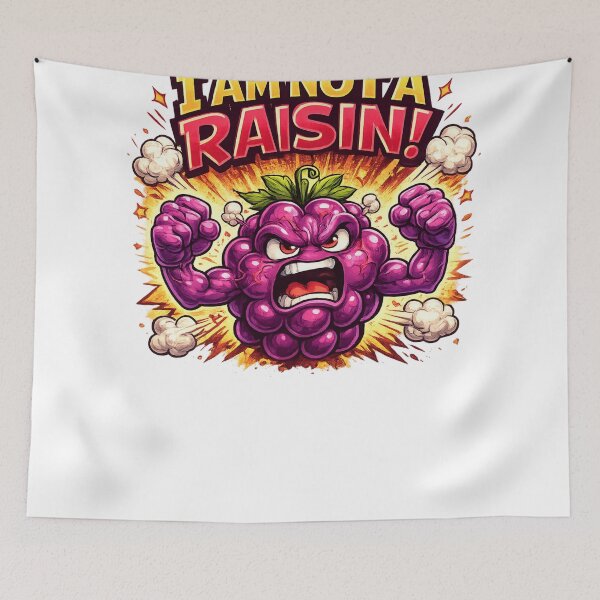 Item preview, I Am Not A Raisin Funny Angry Grape Quote Design designed and sold by irfanshikh.