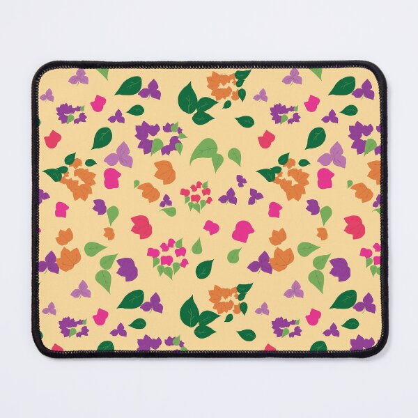Item preview, Summery Bougainvillea Scattered on Buttery Yellow designed and sold by Qousqoza7.