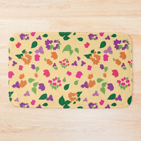 Item preview,  Summery Bougainvillea Scattered on Buttery Yellow designed and sold by Qousqoza7.