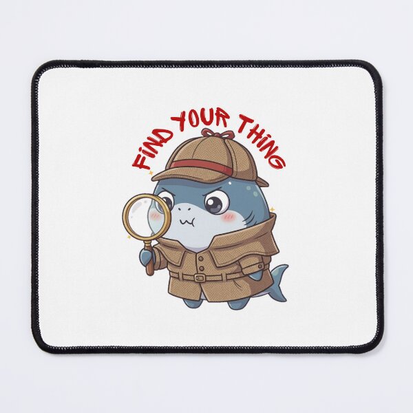 Item preview, Find Your Thing Cute Detective Shark T-Shirt  designed and sold by Nature's Chibis.