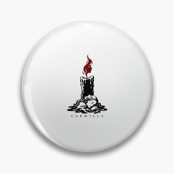 Item preview, Carmilla Minimalist Melting Candle Flame Vampire Silhouette Art designed and sold by Fenay Designs.