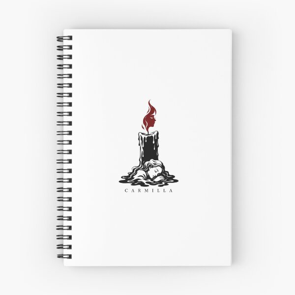 Item preview, Carmilla Minimalist Melting Candle Flame Vampire Silhouette Art designed and sold by Fenay Designs.