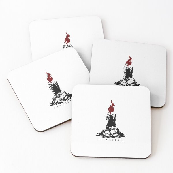 Item preview, Carmilla Minimalist Melting Candle Flame Vampire Silhouette Art designed and sold by Fenay Designs.