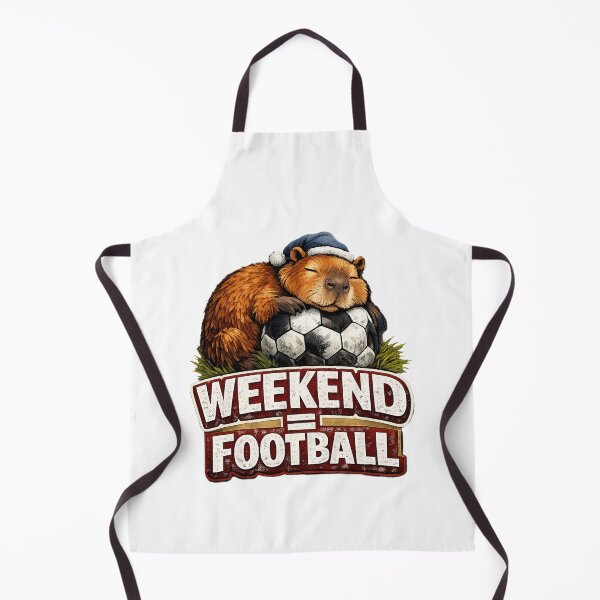 Item preview, Weekend Football Sleeping Capybara Soccer Fan Funny Sports T-Shirt designed and sold by BlackShopps.