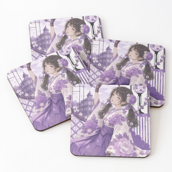 Item preview, Purple Hakama Lady  designed and sold by Japanese Vibes.