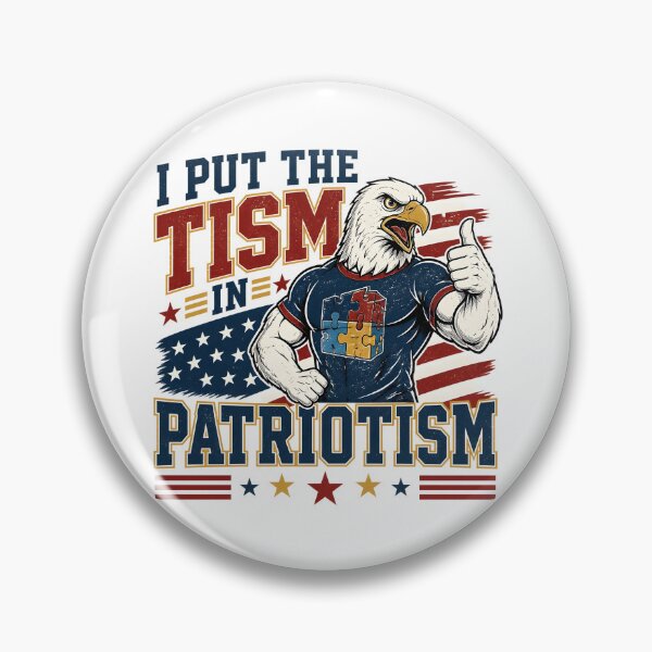 Item preview, I Put The Tism in Patriotism Funny Autism Eagle 4th of July USA T-Shirt designed and sold by ShopOnTheTopp.