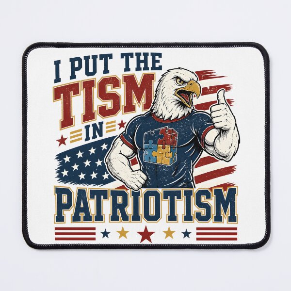 Item preview, I Put The Tism in Patriotism Funny Autism Eagle 4th of July USA T-Shirt designed and sold by ShopOnTheTopp.