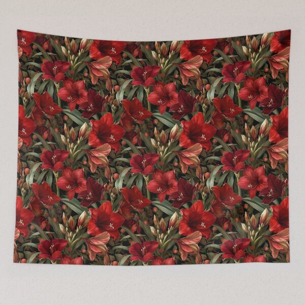 Item preview, Exotic Amaryllis Print  - Birth Flower Pattern   - Birthday Gifts For Mom designed and sold by RoyalStarsPatts.