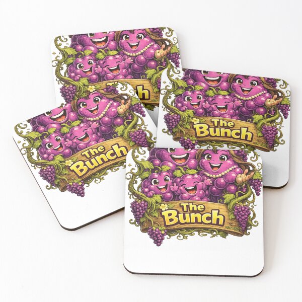 Item preview, The Bunch Cute Grape Family Funny Fruit Character Group Design designed and sold by irfanshikh.