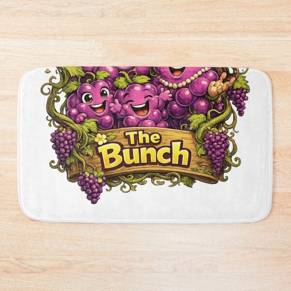 Item preview, The Bunch Cute Grape Family Funny Fruit Character Group Design designed and sold by irfanshikh.
