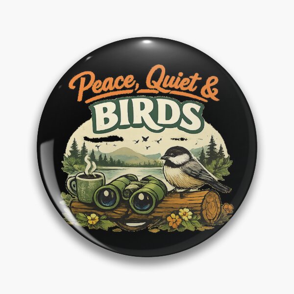 Item preview, Peace Quiet And Birds Retro Birding Design designed and sold by Concrete Coffee Studio.