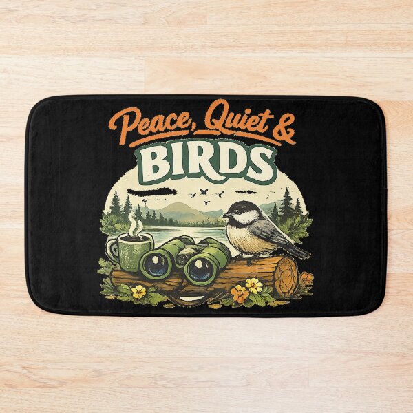 Item preview, Peace Quiet And Birds Retro Birding Design designed and sold by Concrete Coffee Studio.