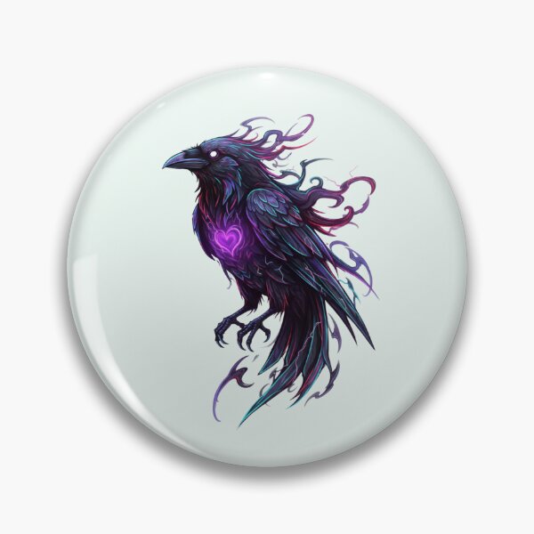 Item preview, Neon Raven Gothic Bird - Dark Fantasy Art designed and sold by Exquisite Design Studio „Paculówka”.
