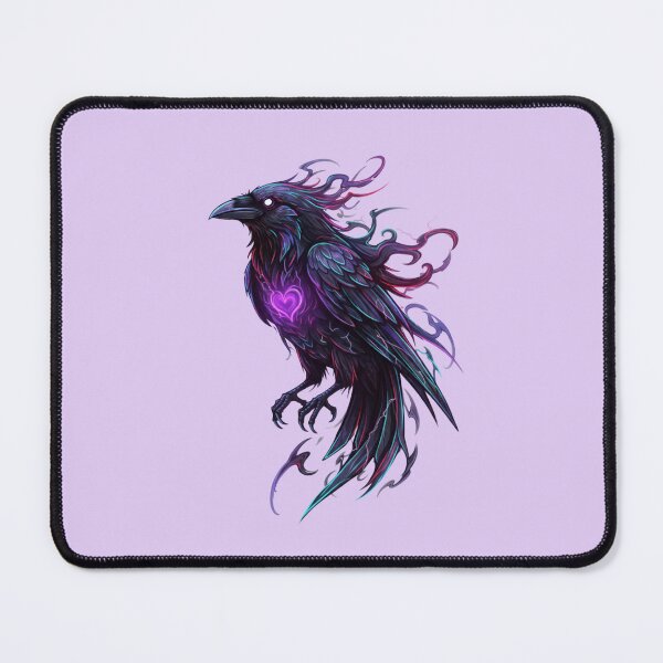 Item preview, Neon Raven Gothic Bird - Dark Fantasy Art designed and sold by Exquisite Design Studio „Paculówka”.