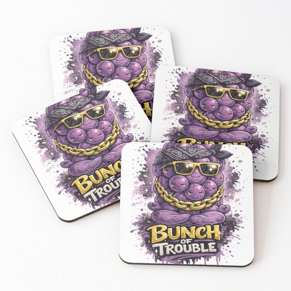 Item preview, Bunch Of Trouble Gangsta Grapes Gold Chain Funny Design designed and sold by irfanshikh.