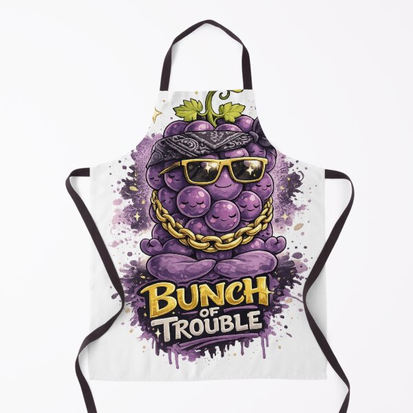 Item preview, Bunch Of Trouble Gangsta Grapes Gold Chain Funny Design designed and sold by irfanshikh.